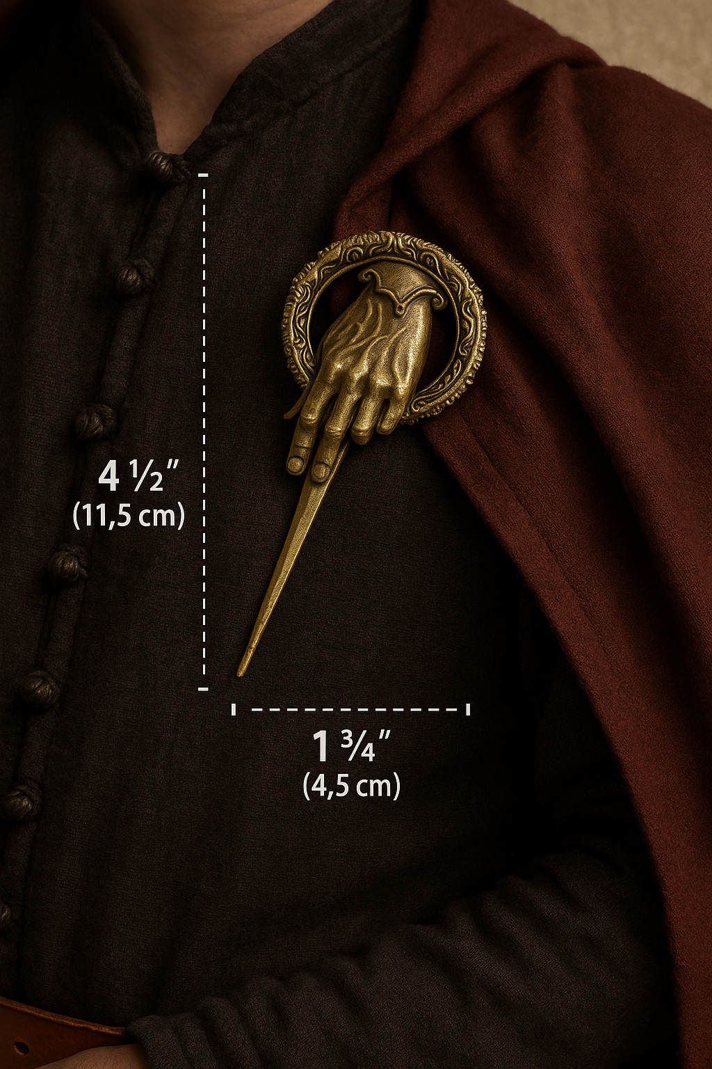 Hand of the King Lapel Pin Replica – Game of Thrones Inspired Brooch Gift