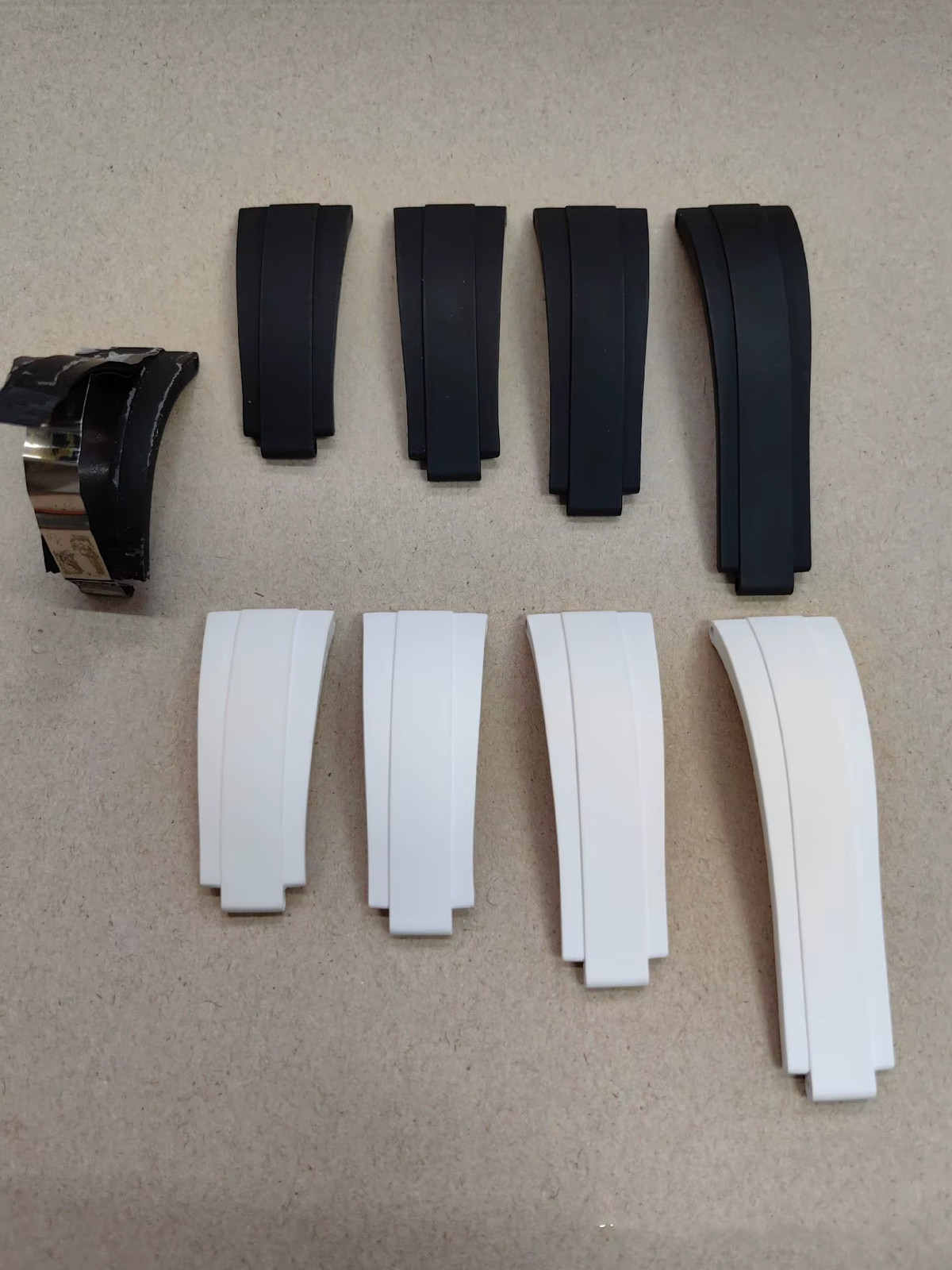 20mm FKM Fluoro Rubber Watch Band Strap Straight Fits Rolex Series Watches