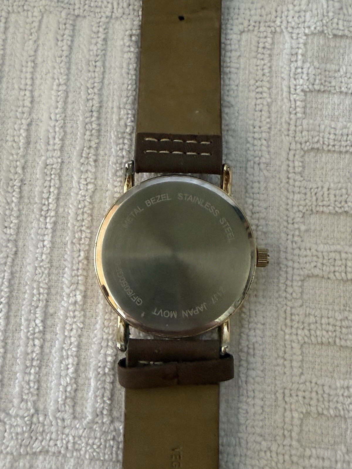 Men’s Military/nautical Style Quartz Watch Japan Movement Gold Tone Bezel w Band