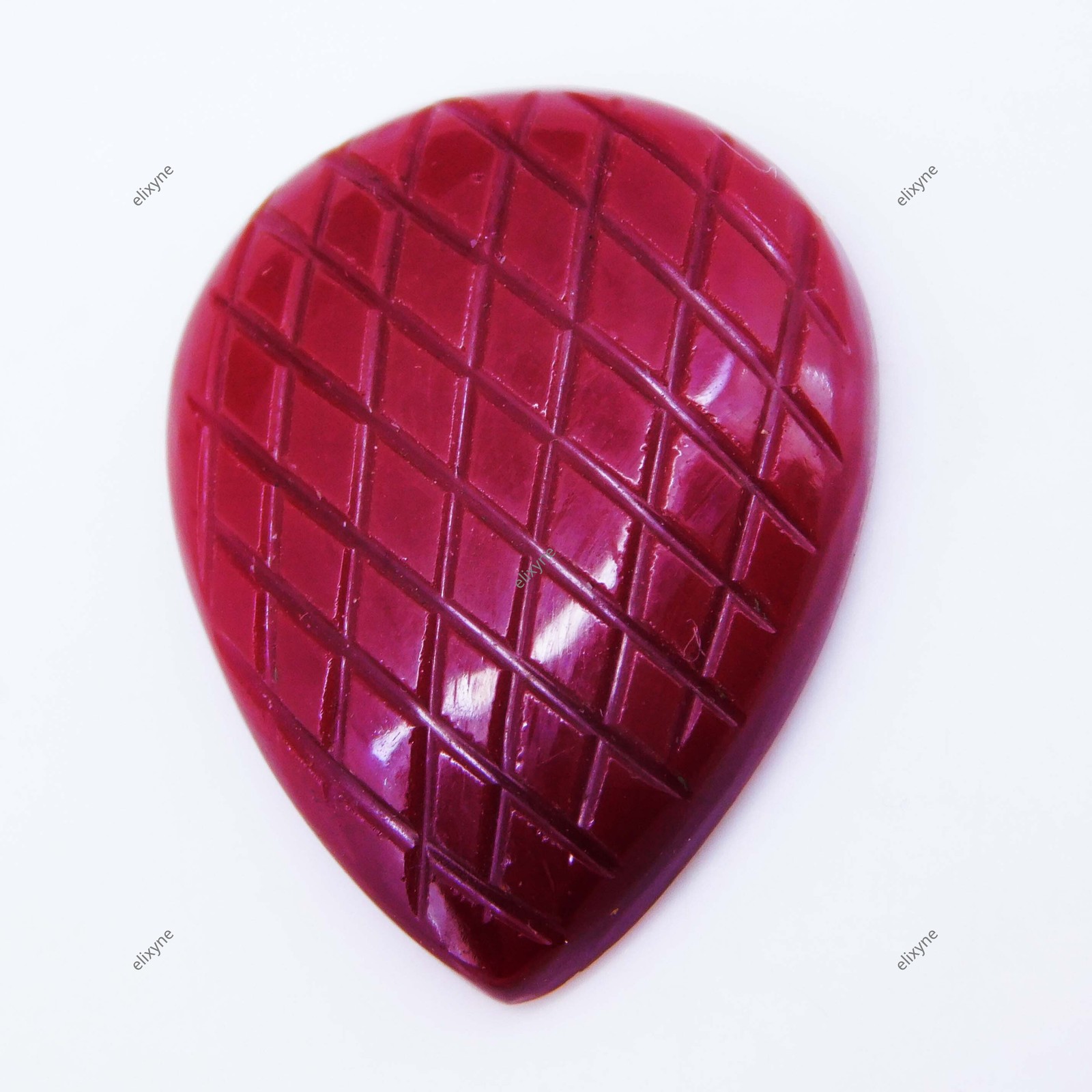 14.85 Ct Natural Red Ruby Leaf Carving Untreated Gemstone