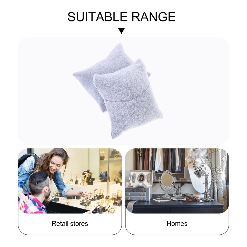 4Pcs Multipurpose Soft Velvet Watch Pillows Lint Resistant Cushion