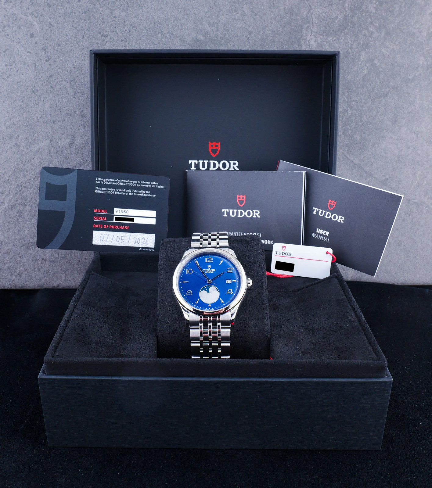 Tudor 91560 1926 Luna Blue Moonphase 39mm Complete 2026