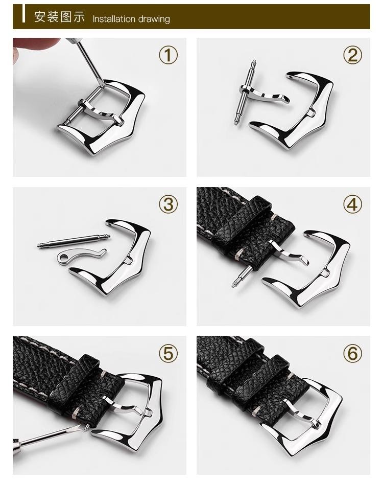 for Patek Philippe Watch Buckle Pp Needle Buckle Men’s and Women’s Gold Rose