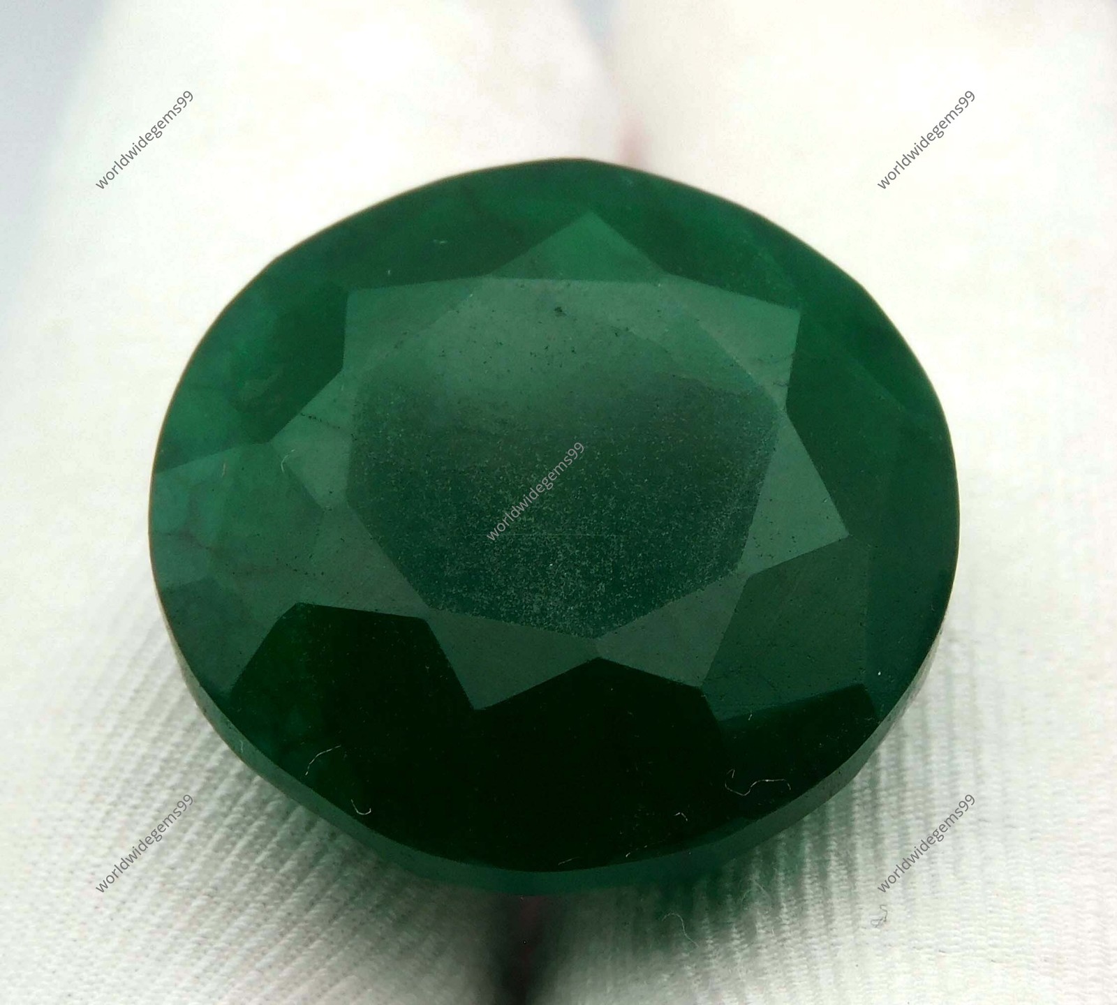 46.35Ct Natural Colombian Emerald Round Cut Untreated Certified Gemstone