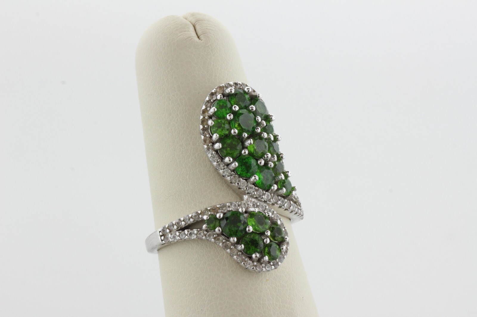 Fuzion Creations International Sterling Silver 925 CZ Cluster Drops Ring- Size 8