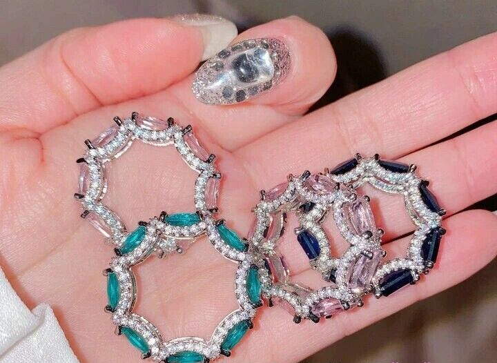 AQUA Color Stone Luxury Ring SIZE 8