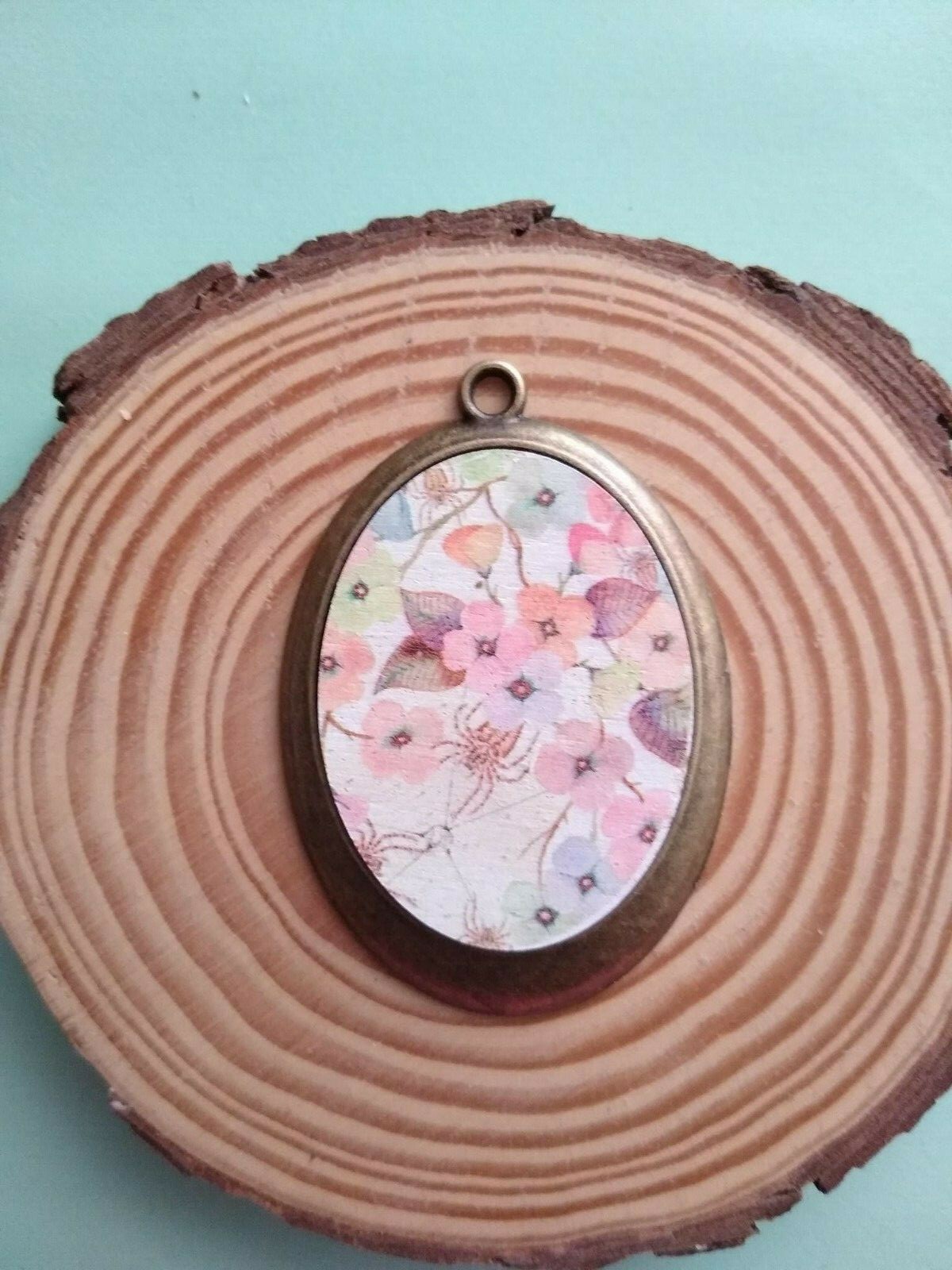 10pc Cabochon Base Pendant Setting Antique Bronze Color Fits 4cm x 3cm Resin