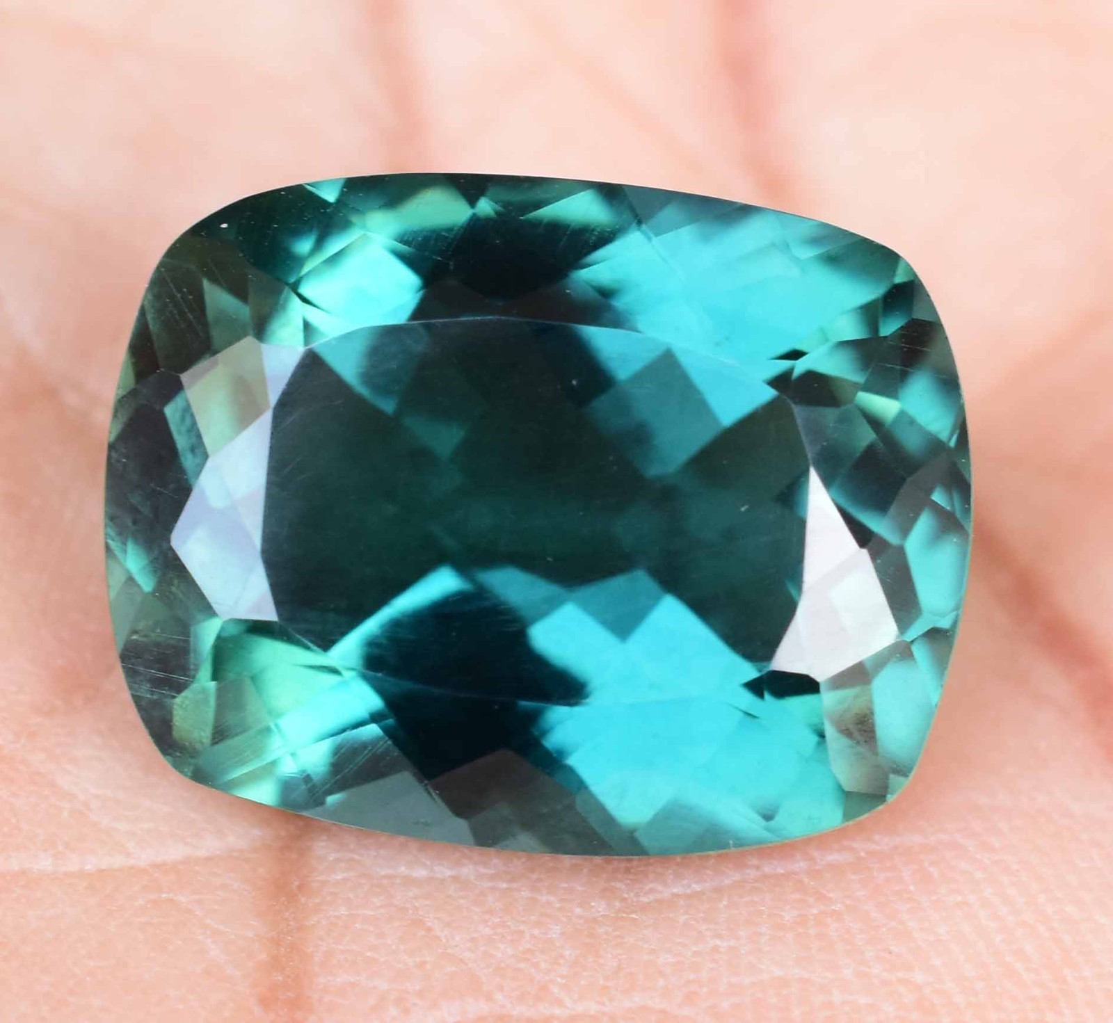 Natural Paraiba Tourmaline 20.25 Ct Greenish Neon Blue Copper Certified Gemstone