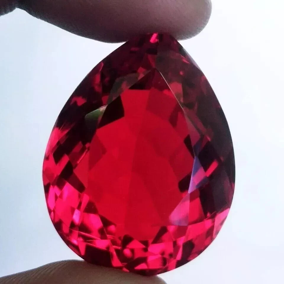 120 Ct Brazil Rare Pink-Red Topaz Natural Certified Pear Cut Loose Gemstone KKJ
