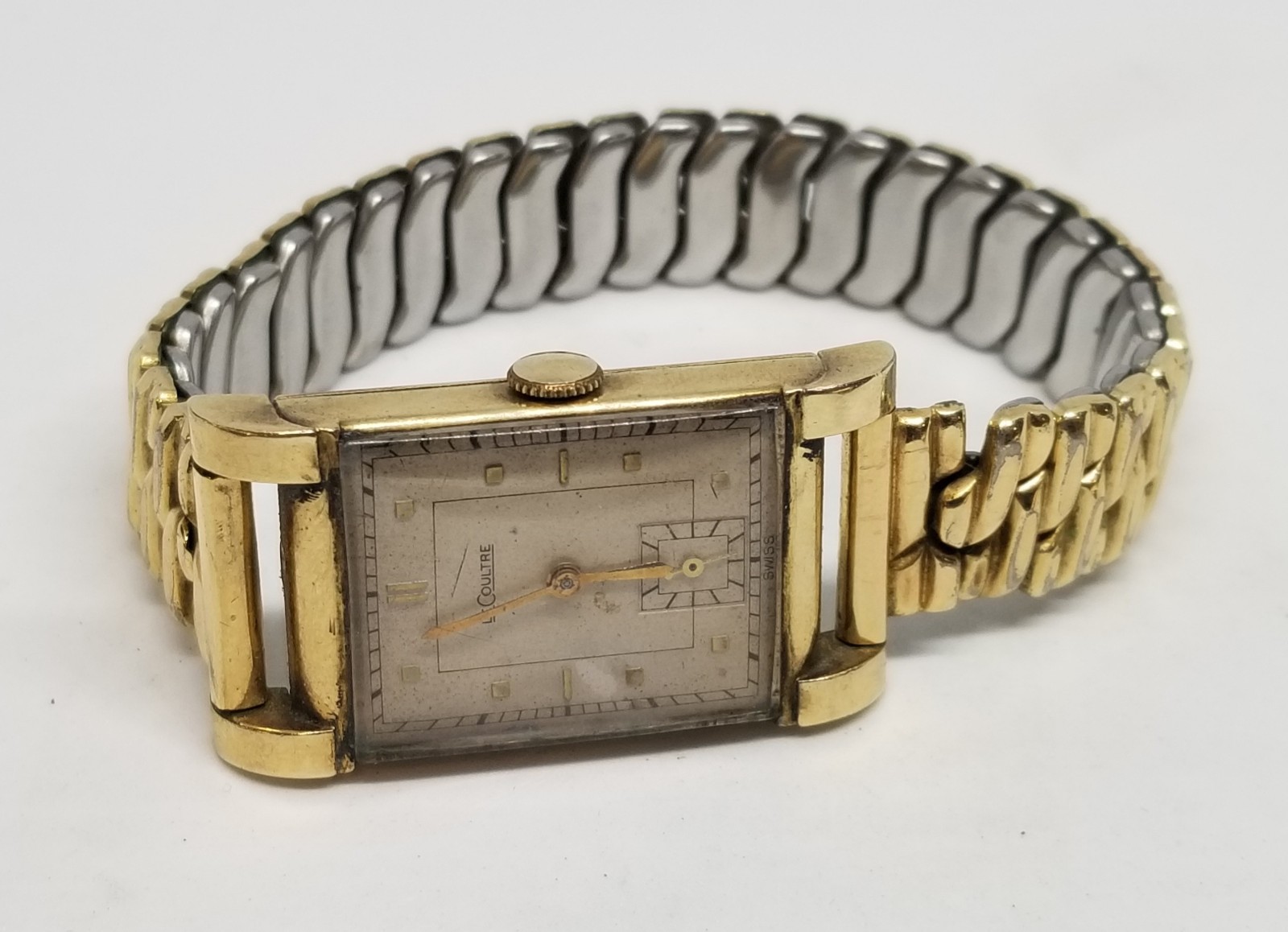 FARW410 Swiss 10K G.F. Le Coultre Tank Wrist Watch, 11LO Mvmt, 17 J, Working.