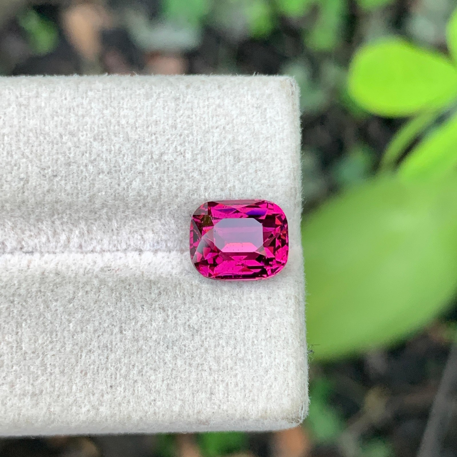 Certified 3.20 Cts Natural SI Clarity Purple Rhodolite Garnet Cushion Tanzania