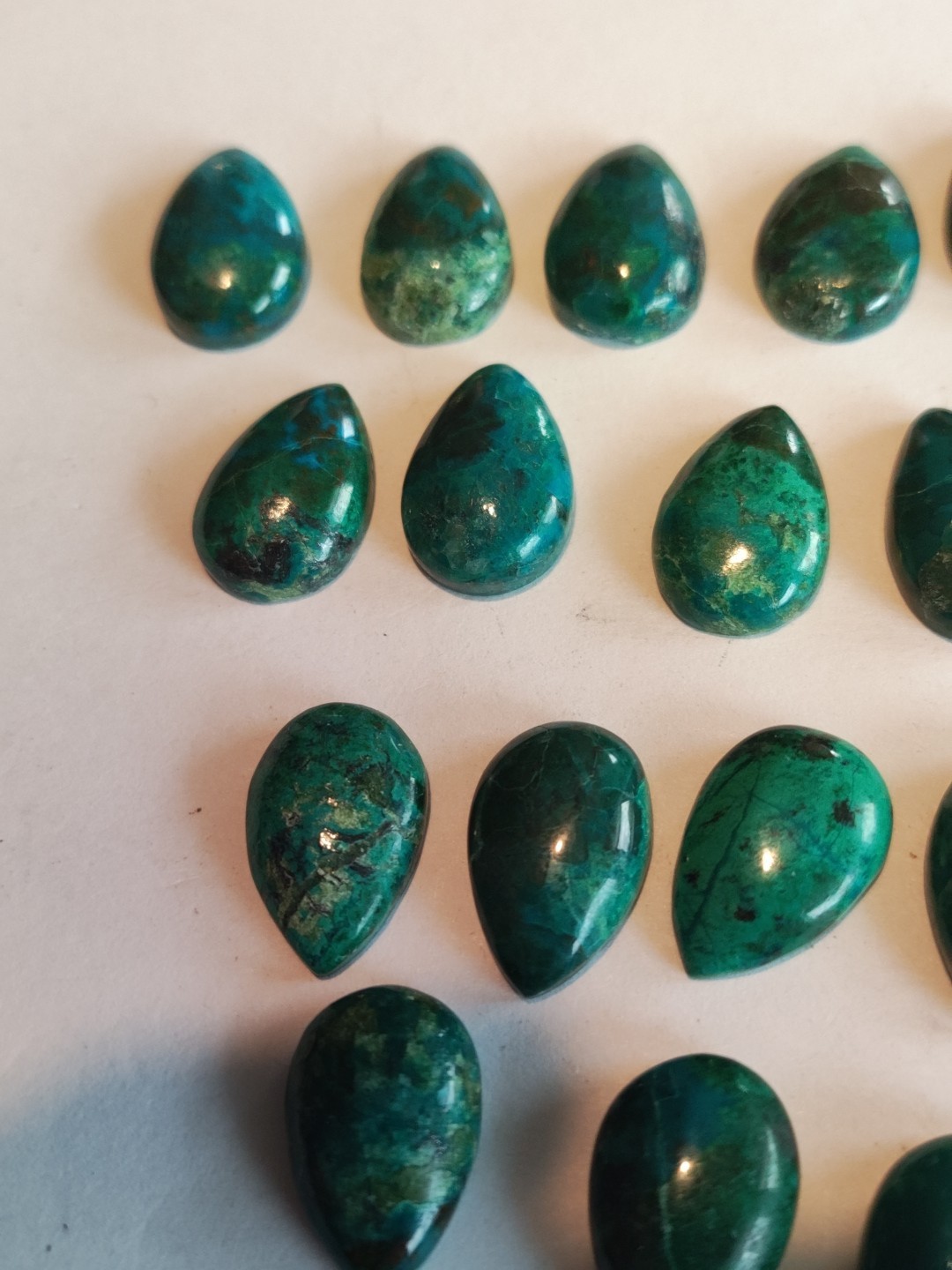 Chrysacolla Calibrated Cabochons 10x15mm 100cts Super Nice Cuts