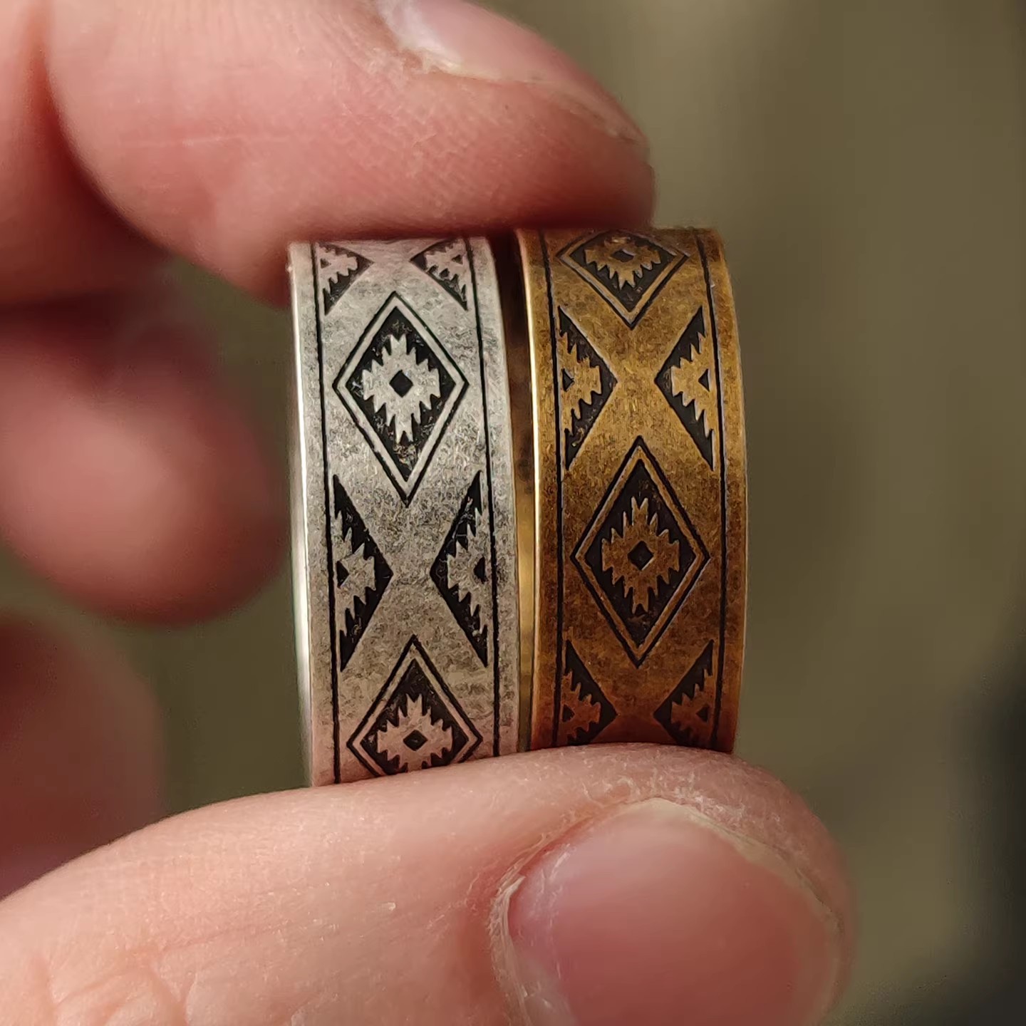 NIGHT WORKS Guardian of Home Retro Navajo Ethnic Thunderbird Totem Ring Men’s