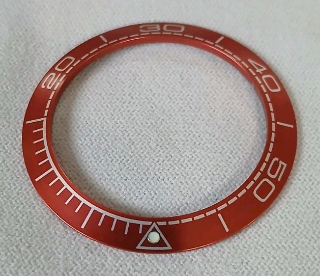 41.5mm Red bezel insert For Omega Seamaster Planet Ocean Seiko Mod Aluminium