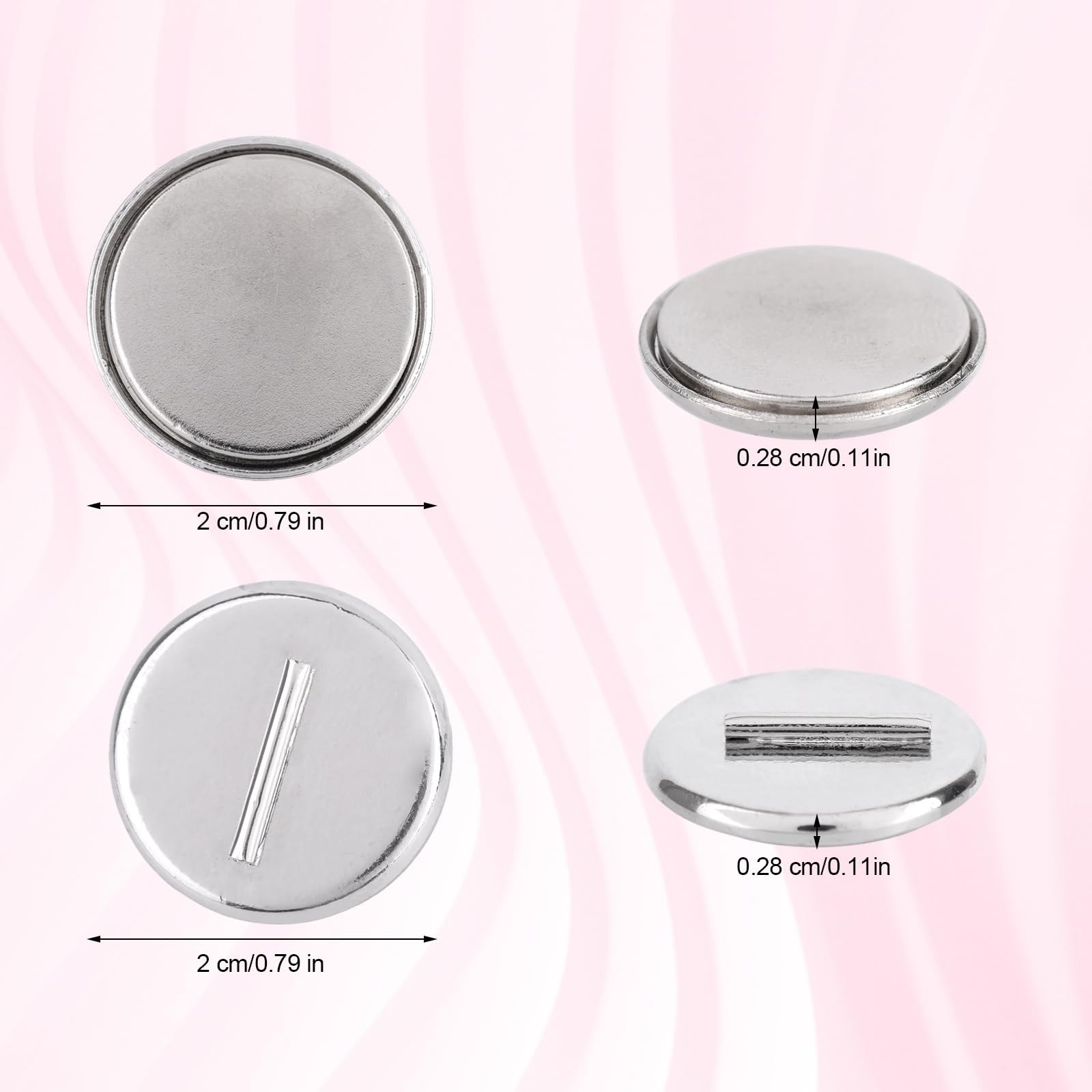 4 Pairs Dual Magnetic Mini Pin Brooch Converter, Harm-Free Jewelry Pin Backs, Si
