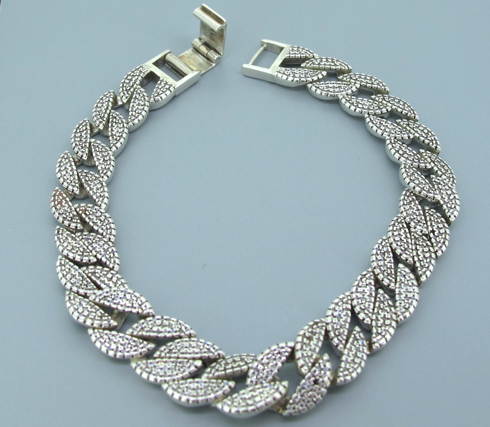 925 Sterling Silver 9.2mm Miami Cuban Link Mens Chain Bracelet 9in