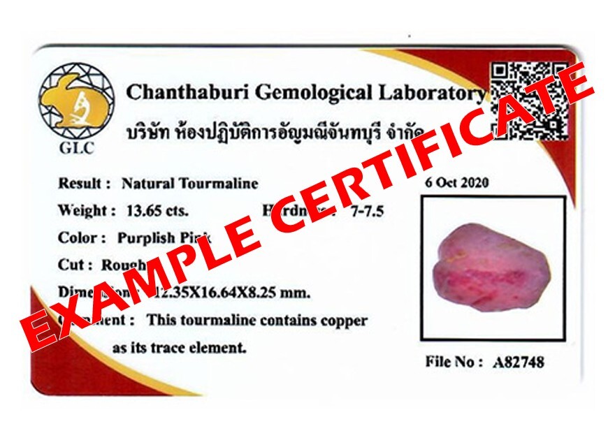 GLC Chanthaburi Gemological Laboratory Brief Report With Photo x1 (Service)