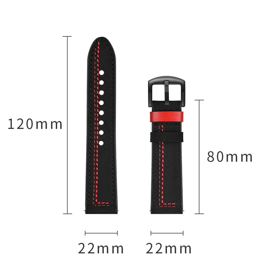 Stitching Genuine Leather Strap 20 22mm Watch Band Quick Release Wrist Bracelet