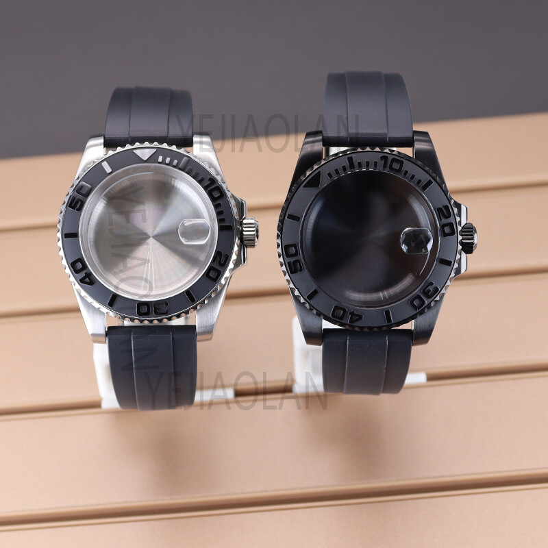 For Seiko Nh36 Stainless Steel 40mm Watch Cases nh35 Strap yacht Ceramic Bezel