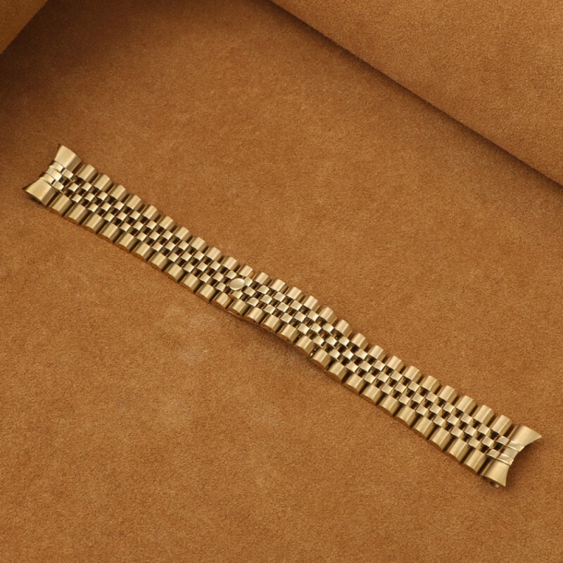 Stainless Steel Solid Watch Band Strap Arc Bracelet 13 17 20 21mm for Datejust