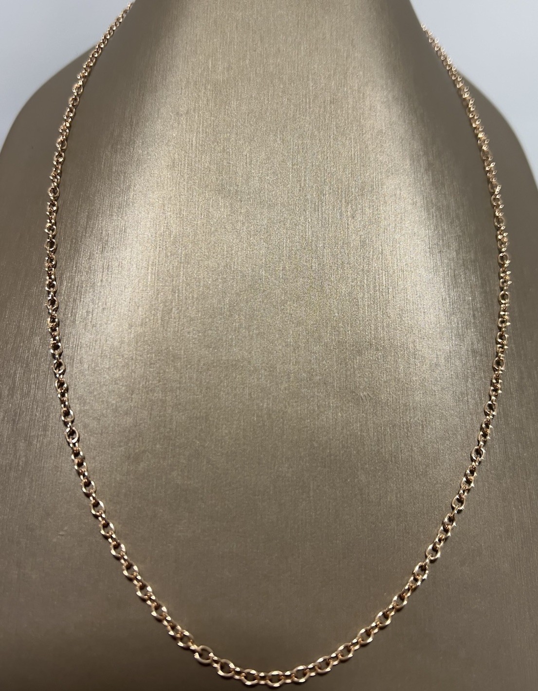 14K Rose Gold 3.25 mm Cable Oval Rolo Link Chain Necklace BRAND NEW!!!