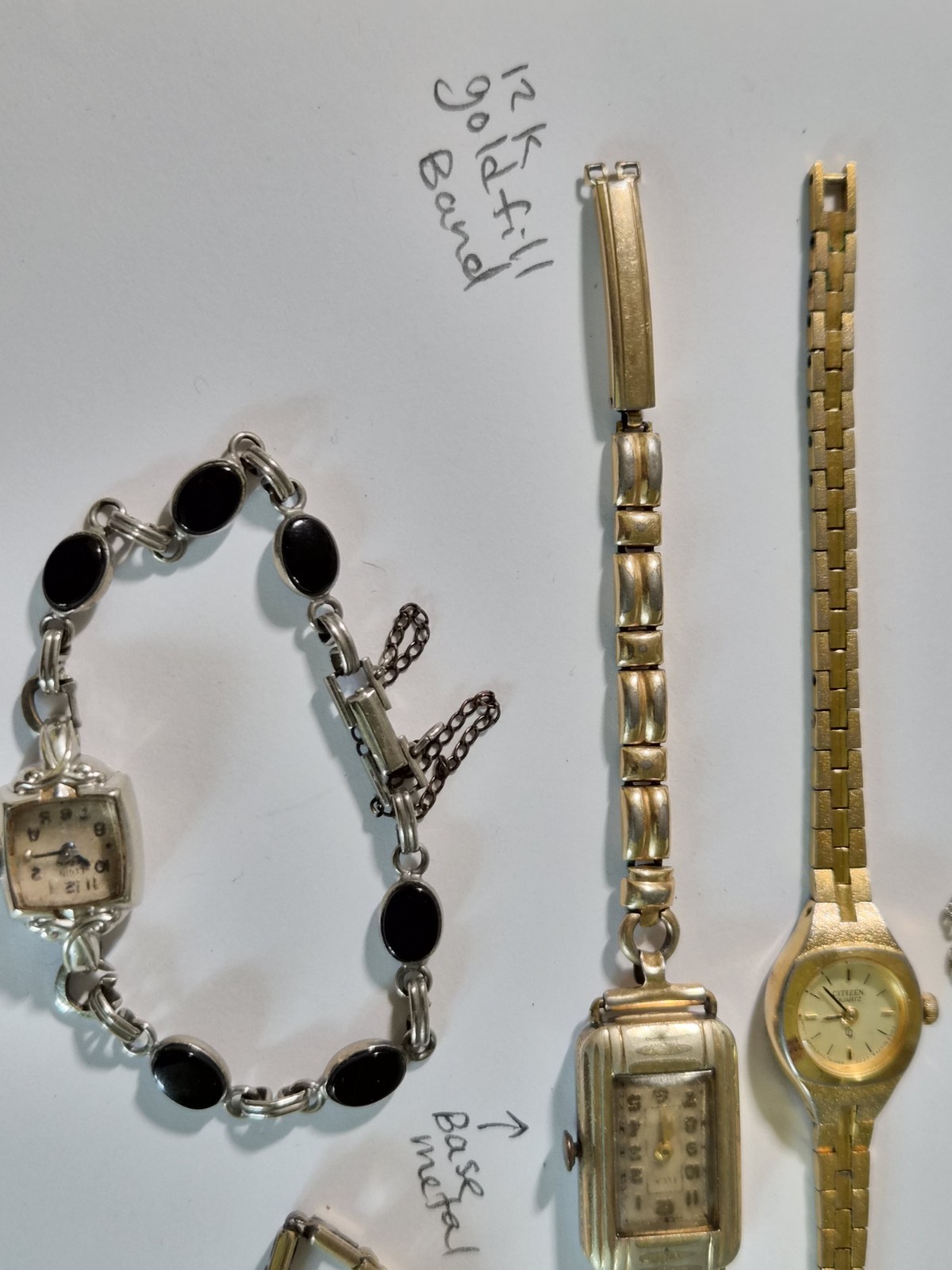 Bulova Elgin Hadley Gold Filled Scrap Wear Womens Watch Lot W/box 10k 12k Etc