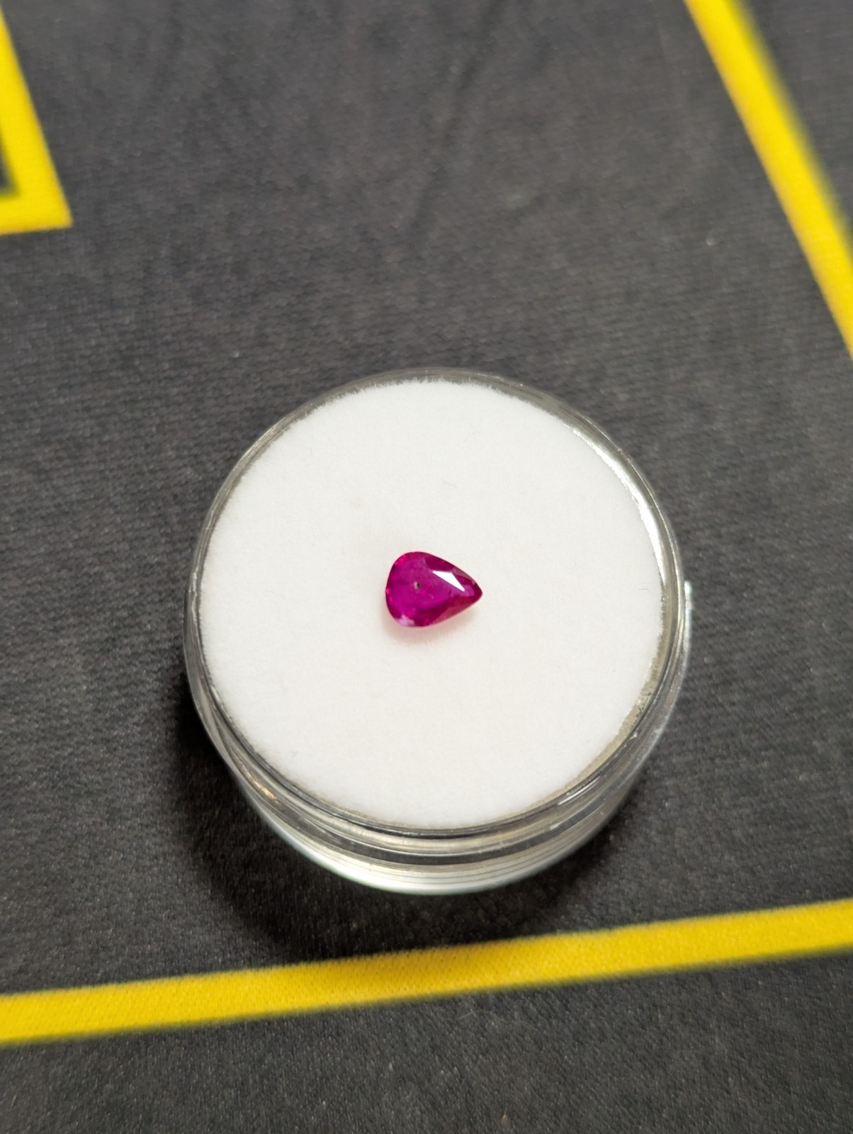 0.37ct 5.3×4.3mm Pear Natural Red Ruby – Unheated, Mozambique Gemstone Loose