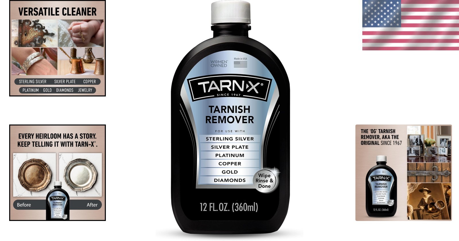 Instant Shine: 12 oz Tarnish Remover for All Precious Metals – No Scrubbing