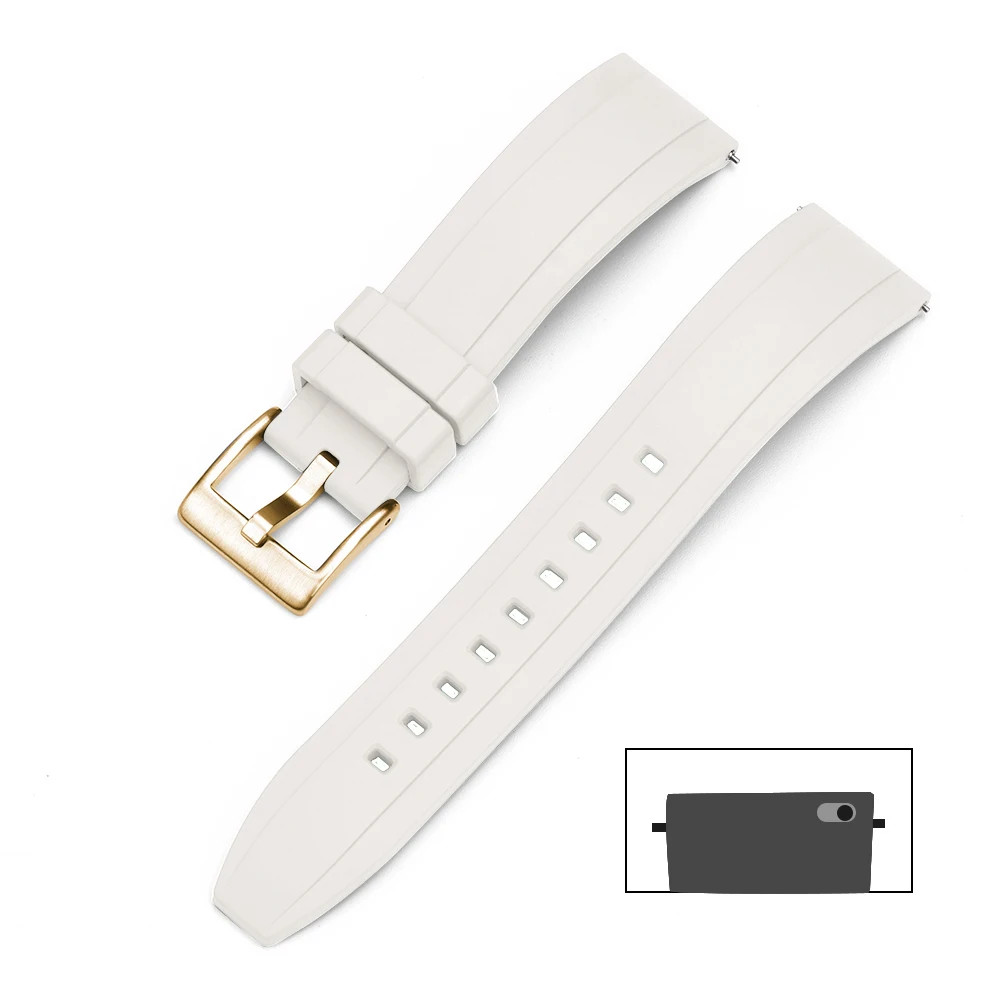 Quick Release FKM Rubber Watch Band 18 19 20 21 22 23 24mm Silicone Watch Strap