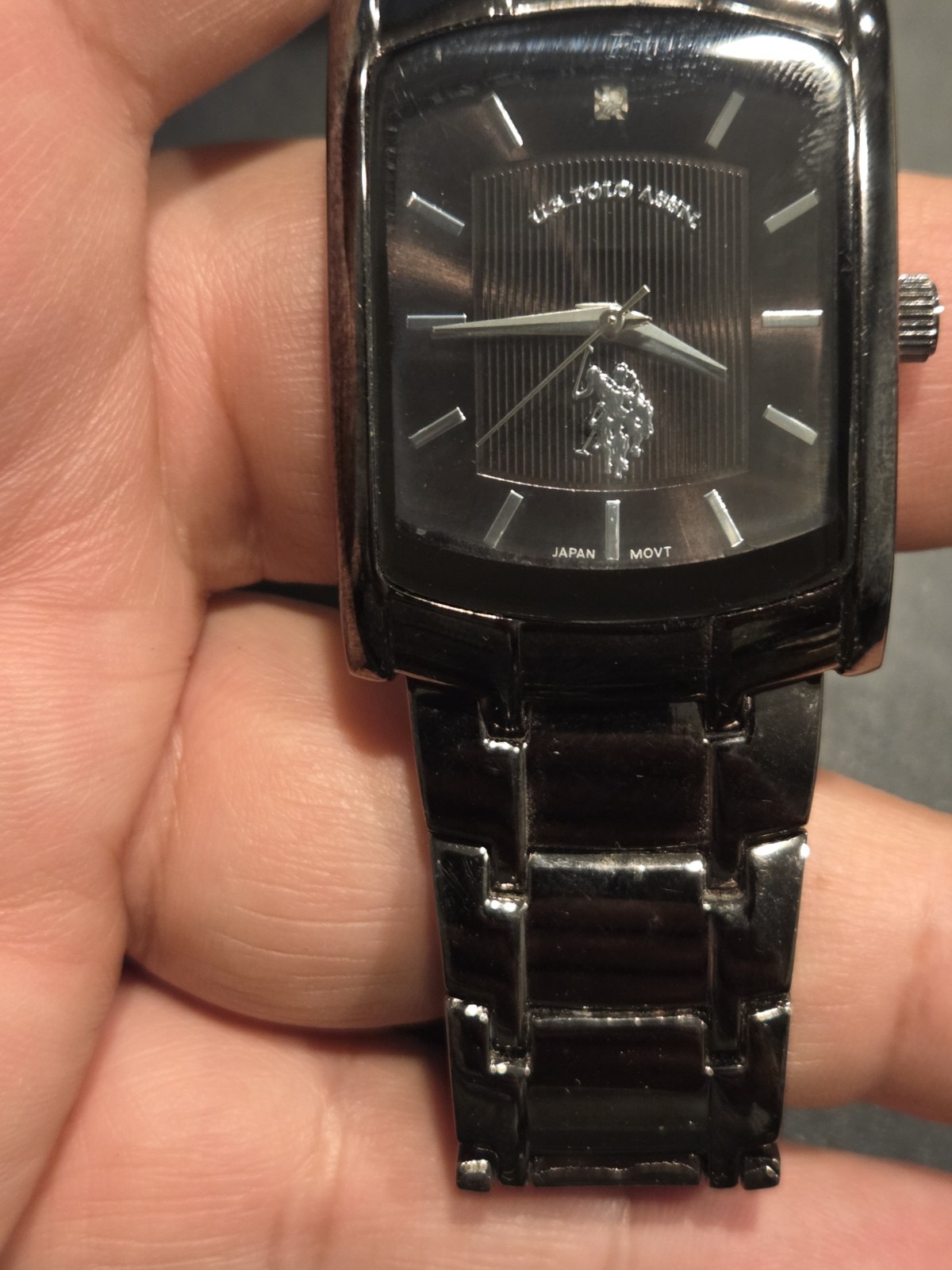 U.S. Polo Assn. Classic Men’s USC80198 Rectangular Black Dial Metal Watch C74