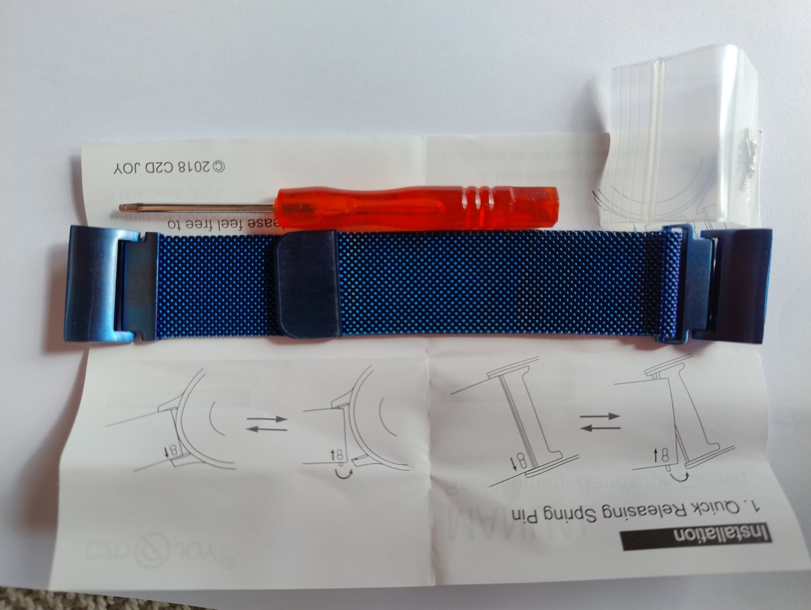 Stainless Steel Mesh Strap Garmin forerunner 35/30 Garmin Approach S10. Large