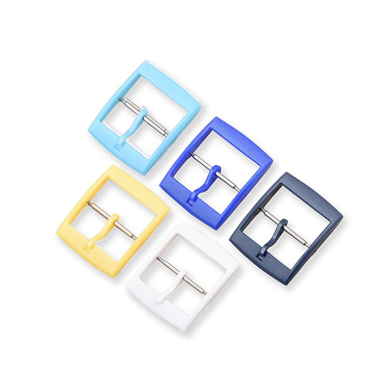 10PCS 16mm 19mm 20mm Colorful Plastic Watch Band Strap Pin Buckle For Swatch