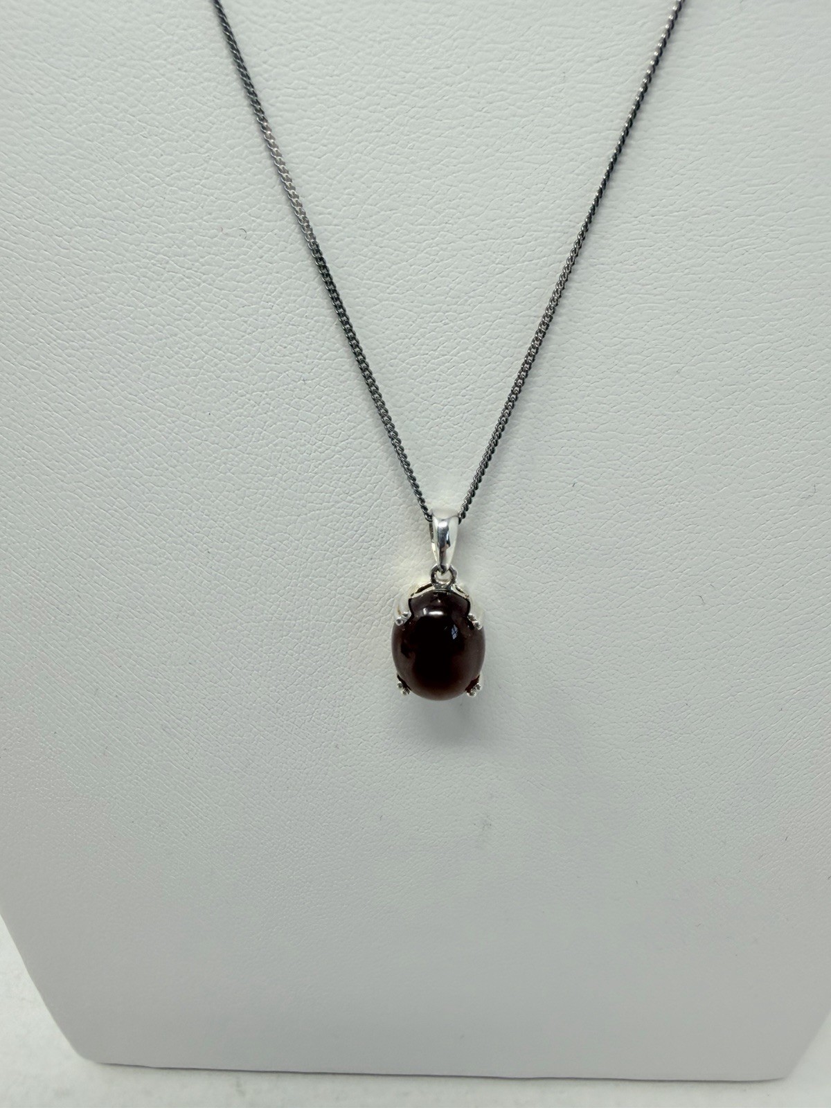 Shop LC Ratnapura Hessonite Garnet Oval Pendant with Chain Sterling Silver 5211
