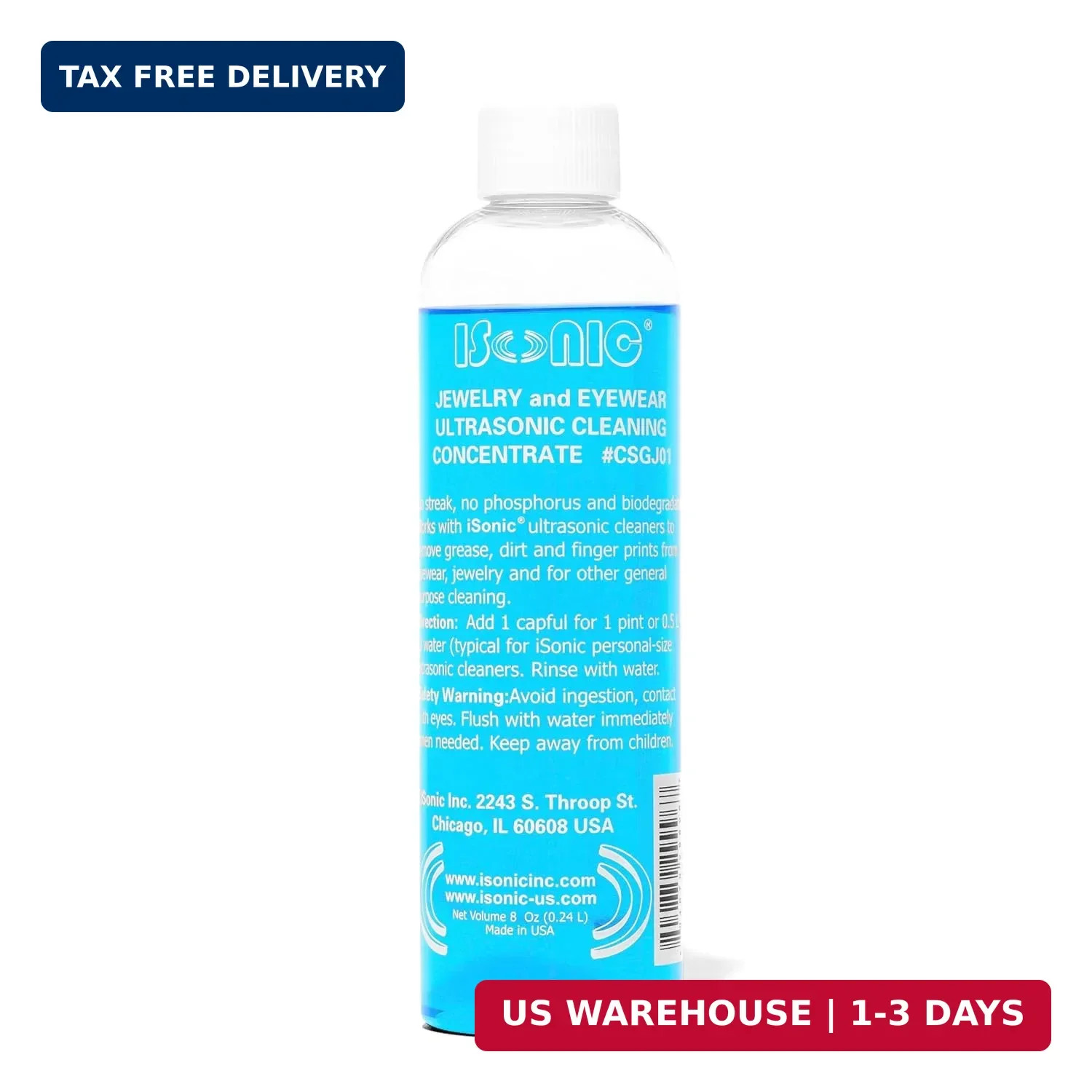 iSonic Ultrasonic Jewelry & Eyeglass Cleaner Solution Concentrate – Professional