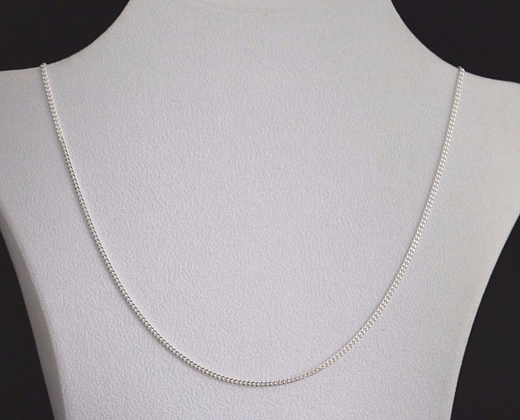 Curb chain silver necklace 925 silver chain necklace solid Ø 2 mm | 45 50 55 cm