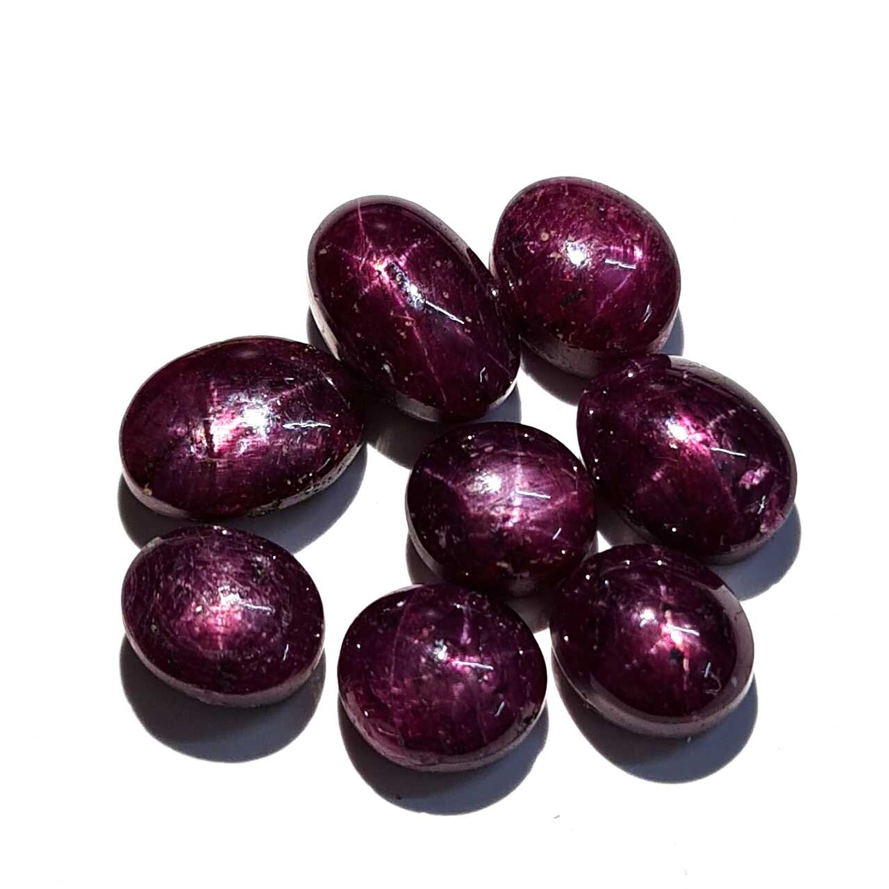 Natural Ruby Star Oval Cabochon Loose Stone Lot 2 Pcs 8*8.50-8*11.50 MM 13 CT
