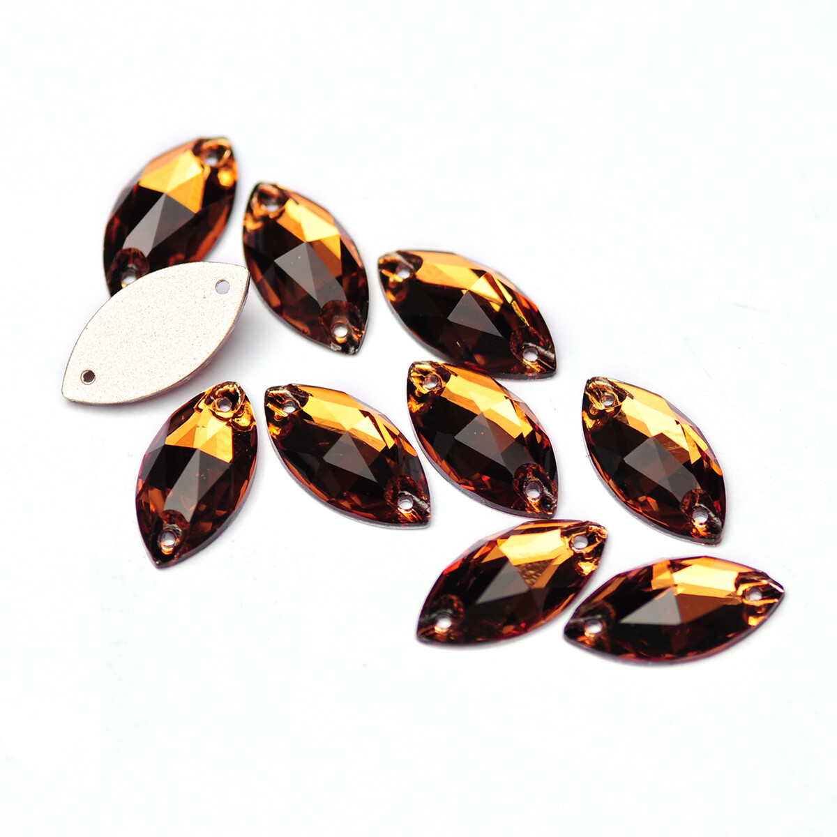 Navette Flat Back Glass Beads Sewing Strass Rhinestone Sew On Stones And Crystal
