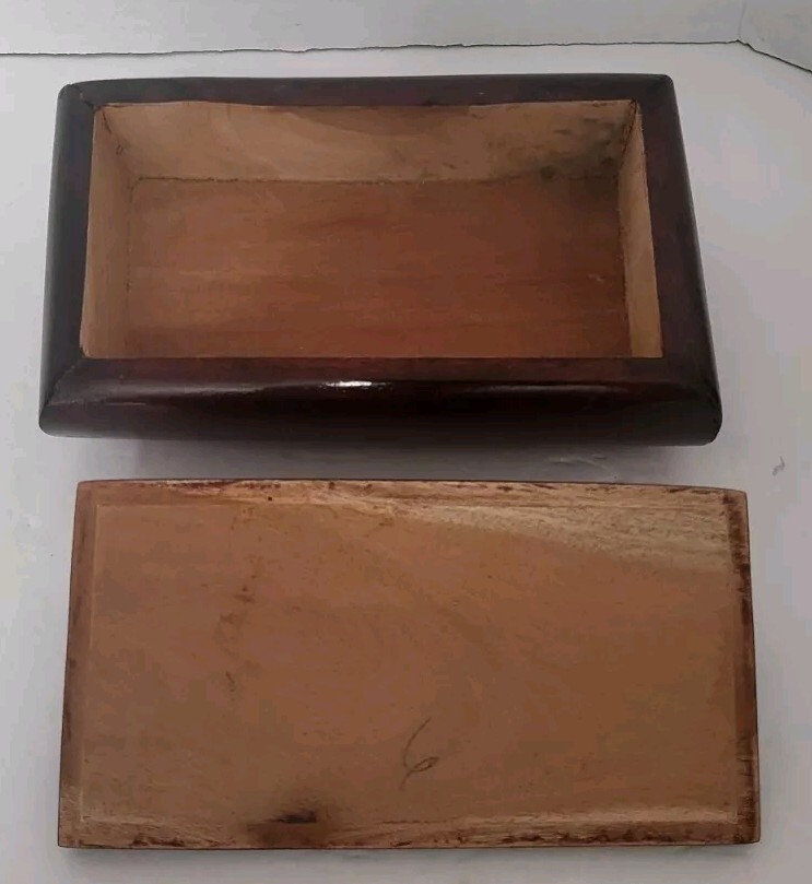 Handmade Wooden Craved Keepsake Jewelry Box, Trinkets, Gift Box