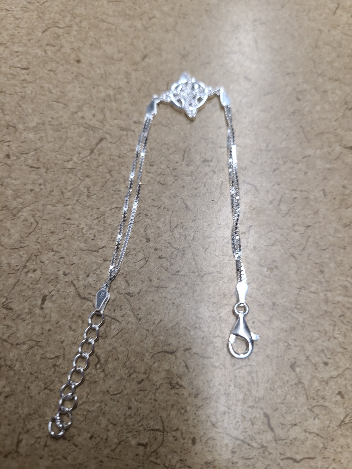 Sterling Silver Layered Bracelet 6.5-7.5″