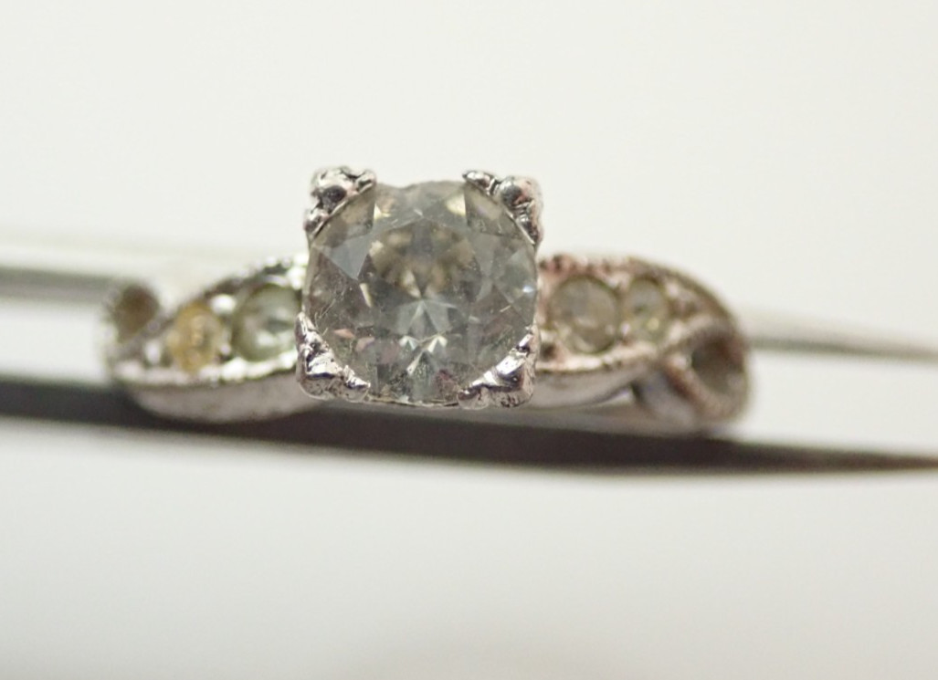 Vintage Art Deco C&C Clark & Coombs Signed Wedding Sterling Ring Sz 5