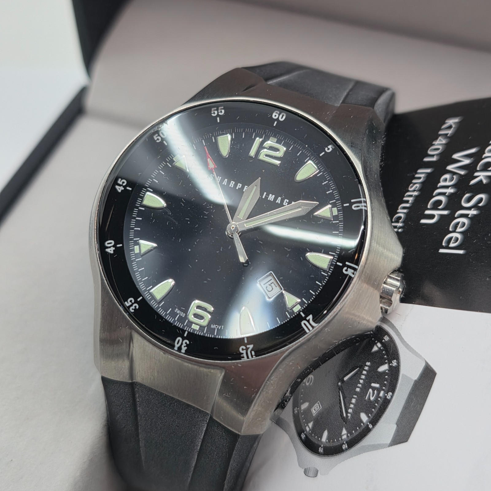 The Sharper Image KT401 Swiss Movement Quartz Mens Watch