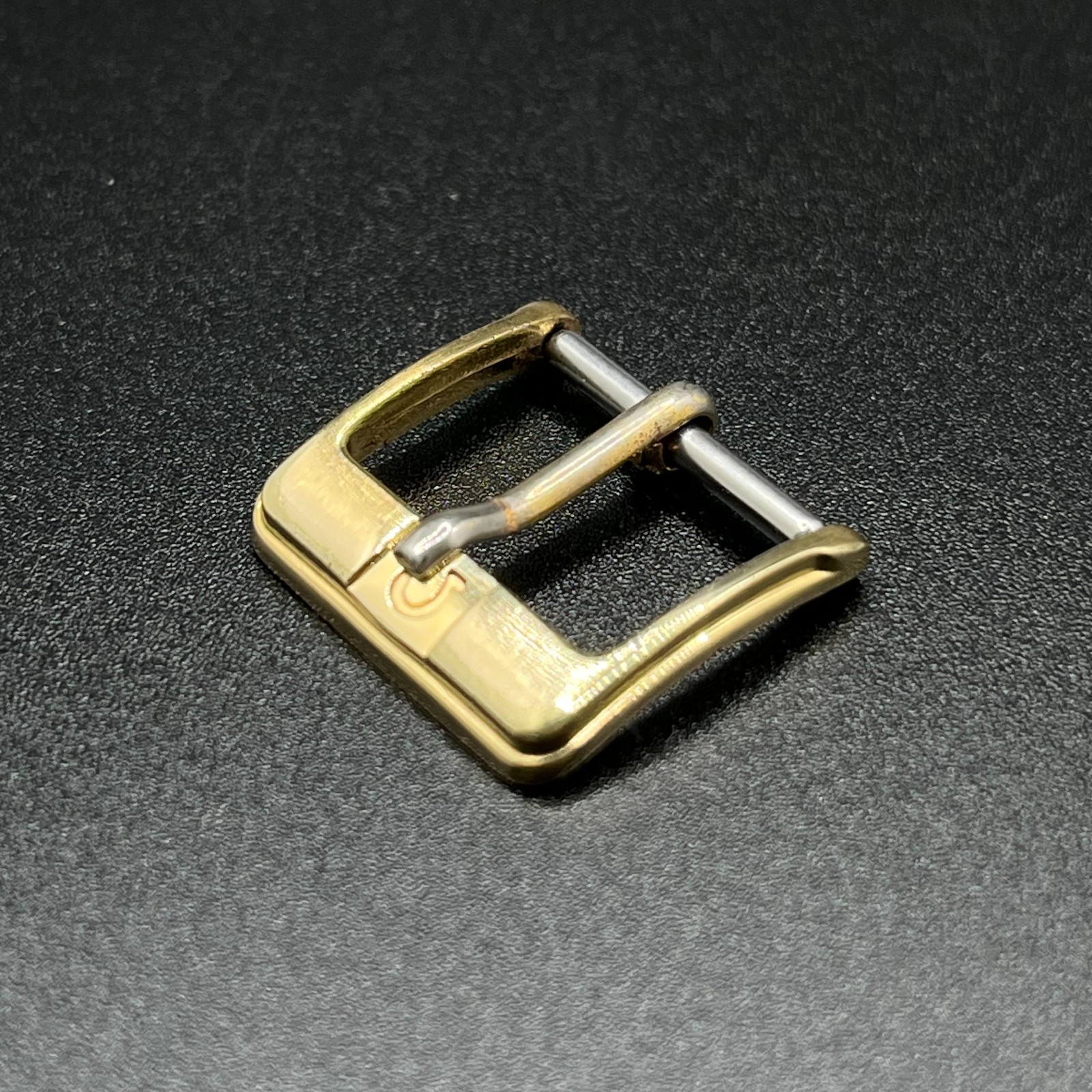 Vintage OMEGA Watch Strap Buckle 14mm Stepped Gold Plated SWISS B Genuine