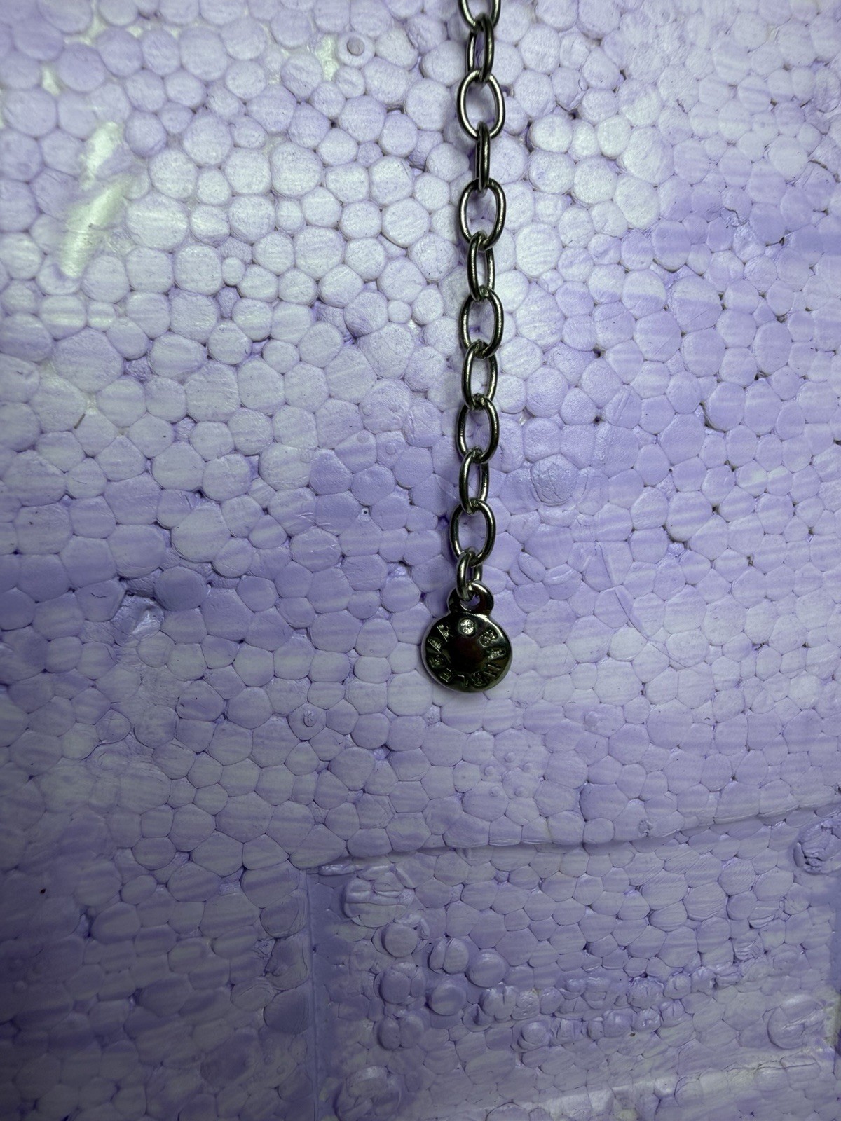 BaubleBar Silver Tone Paperclip Chain Layered Y Necklace Modern Statement #07