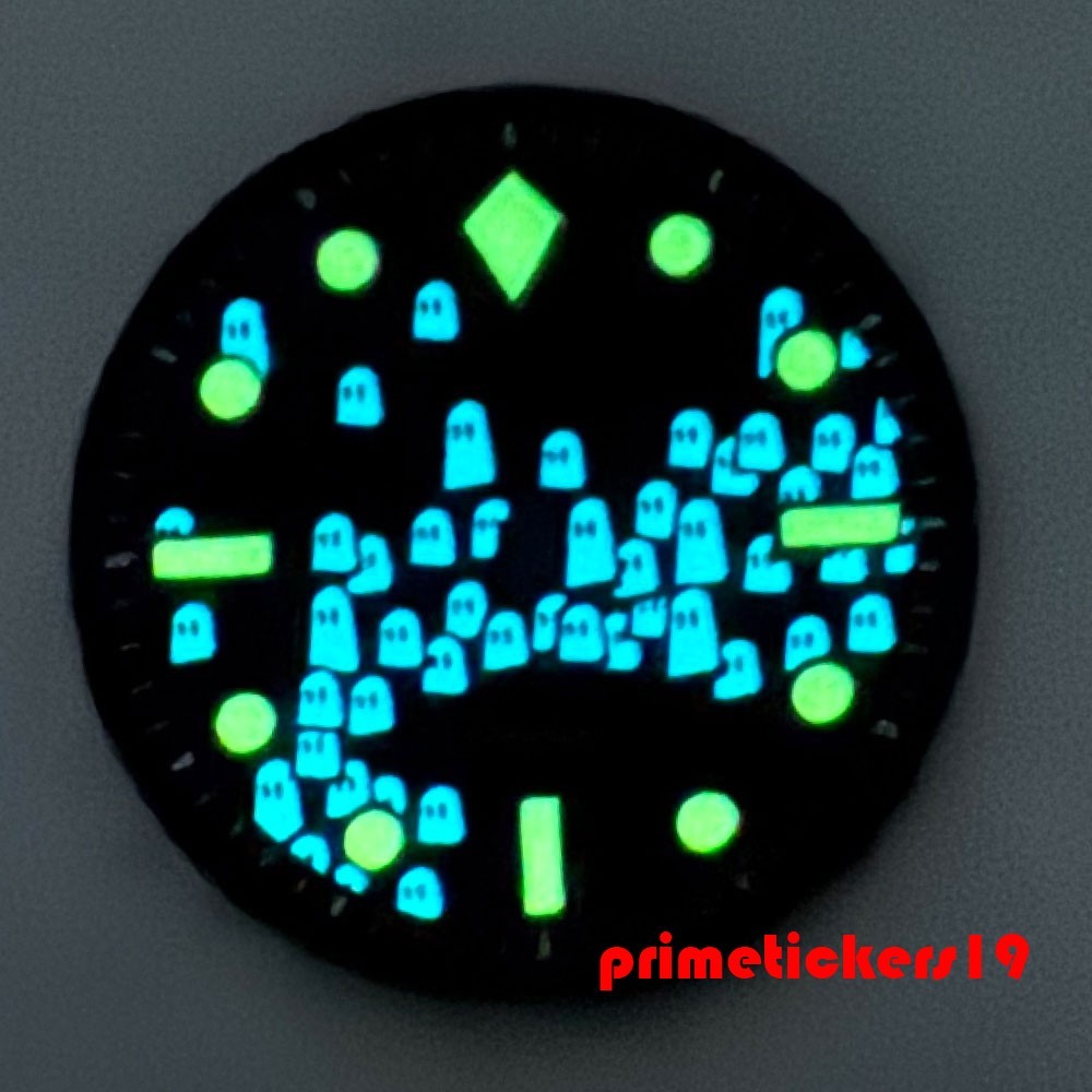 29mm Hallowmas Ghost Watch Dial Luminous Fit NH35 NH36 NH38 Movt Wristwatch Face