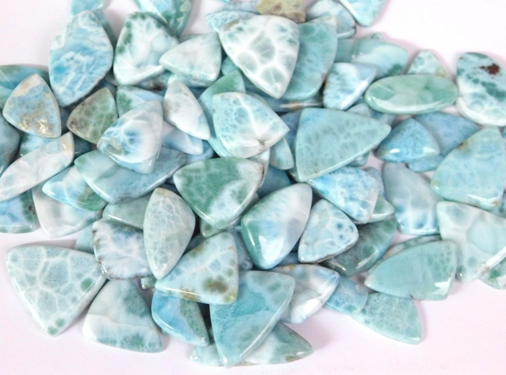 Natural Larimar cabochon Loose gemstones Jewelry Making Wholesale Lot 71257