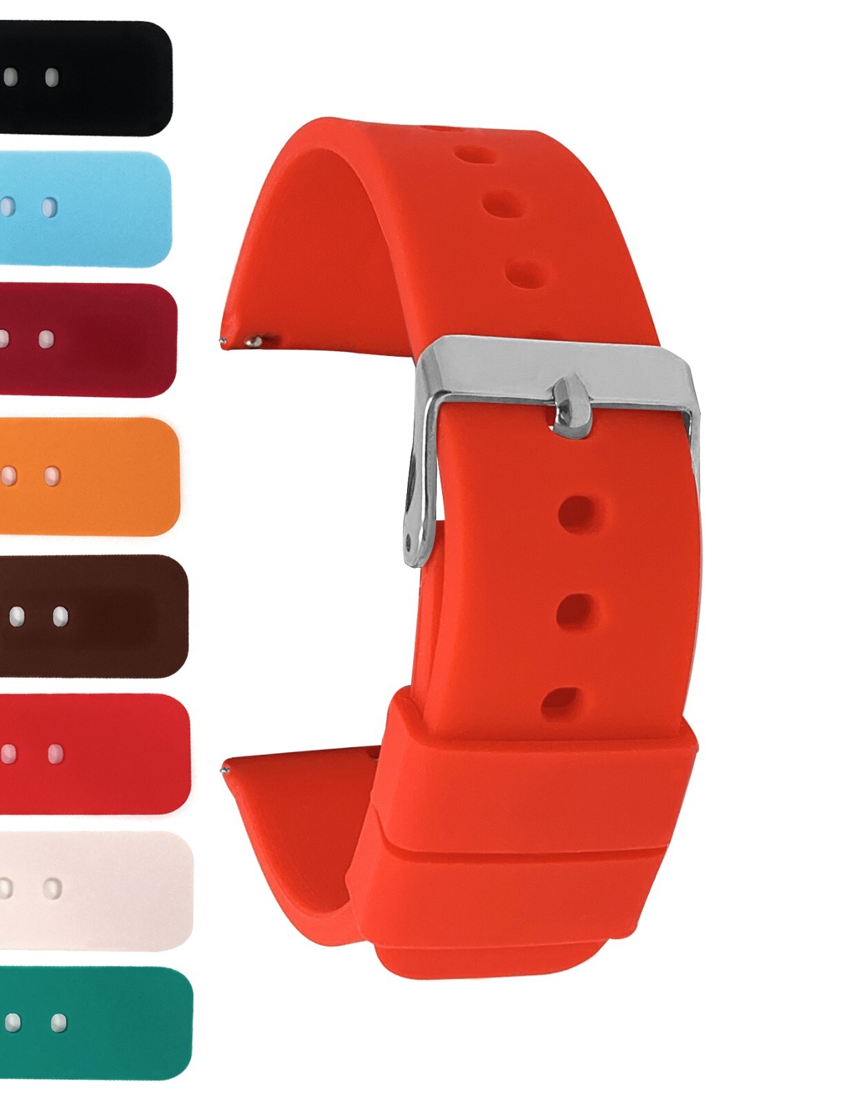 Bandini Silicone Smart Watch Band, Rubber Strap, Waterproof 12 14 18 20 24 22mm