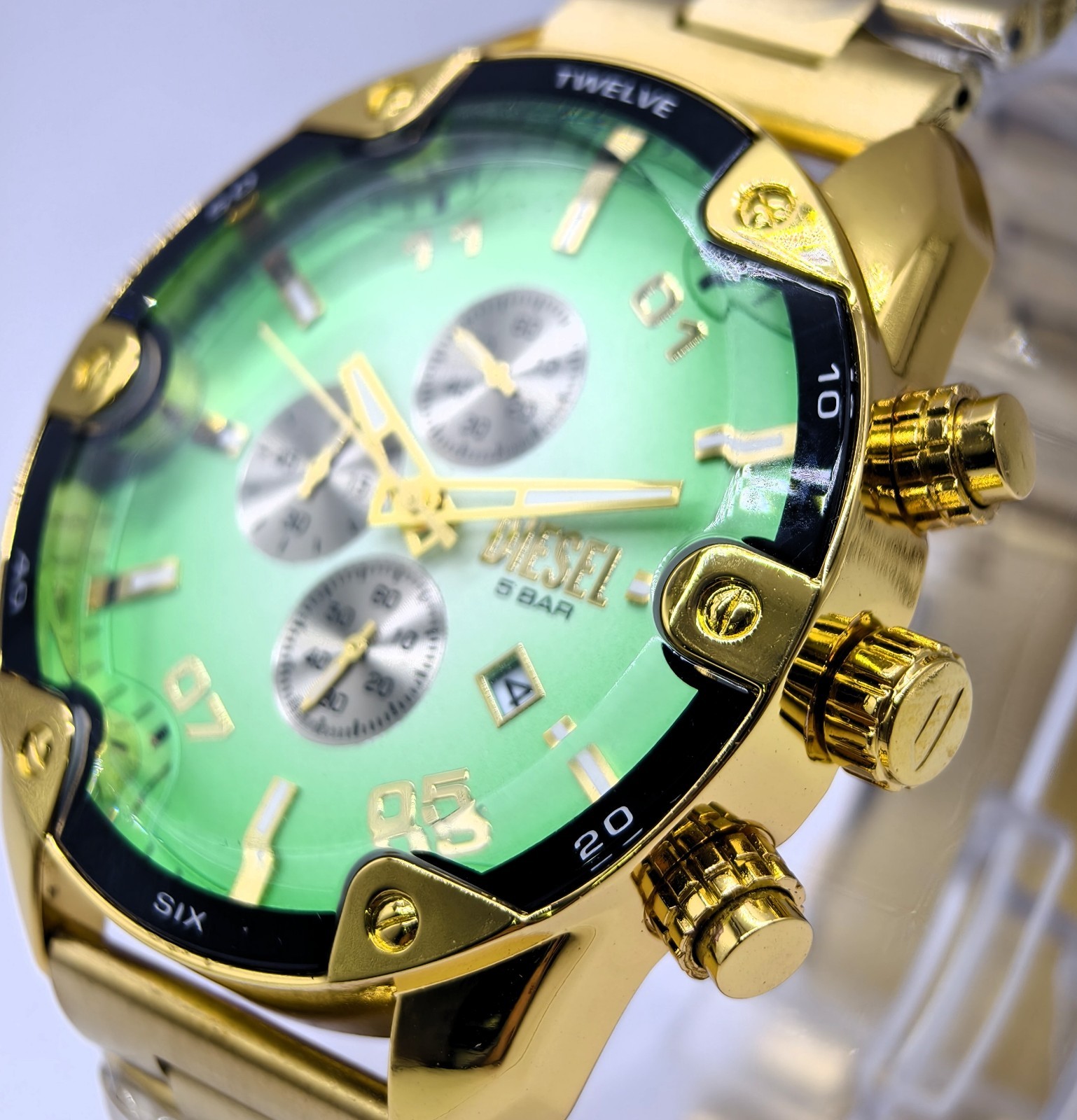 Fantastic Diesel Spiker ”ONLY THE BRAVE” Chronograph Quartz Men’s Wrist Watch