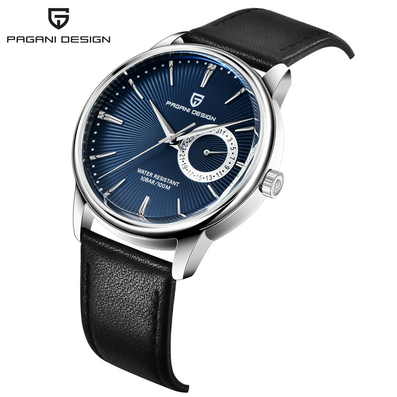 Top Brand PAGANI DESIGN Men Watch VH65 Japan Quartz Wristwatch Leather Bracelet