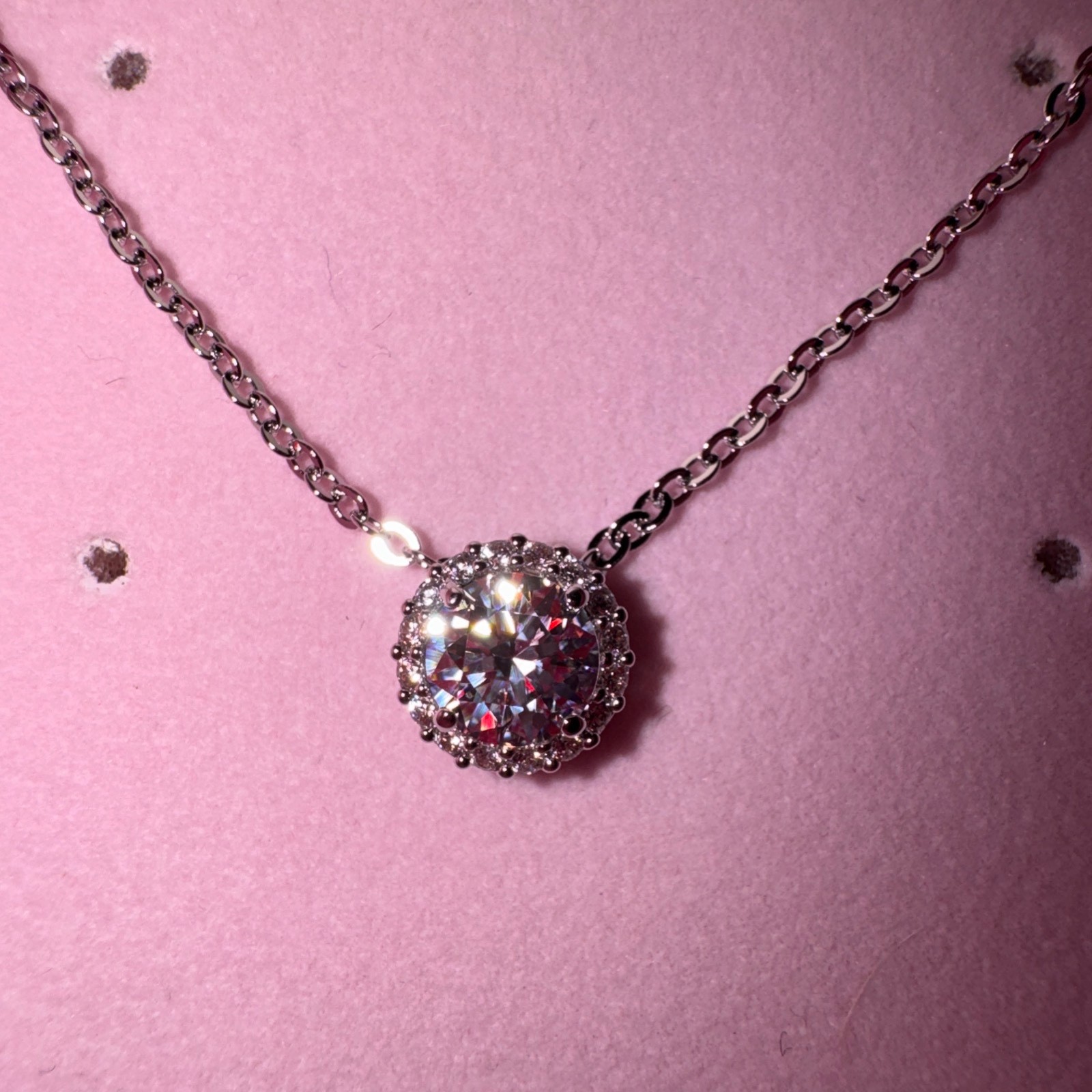 SWAROVSKI Una Angelic pendantRound cut, Pavé, White, Rhodium plated$ 139