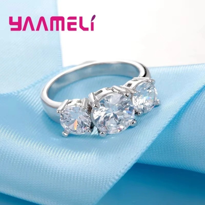 Women’s Stainless Steel Round Ring Size 5-10 Engagement Ring Band Wedding